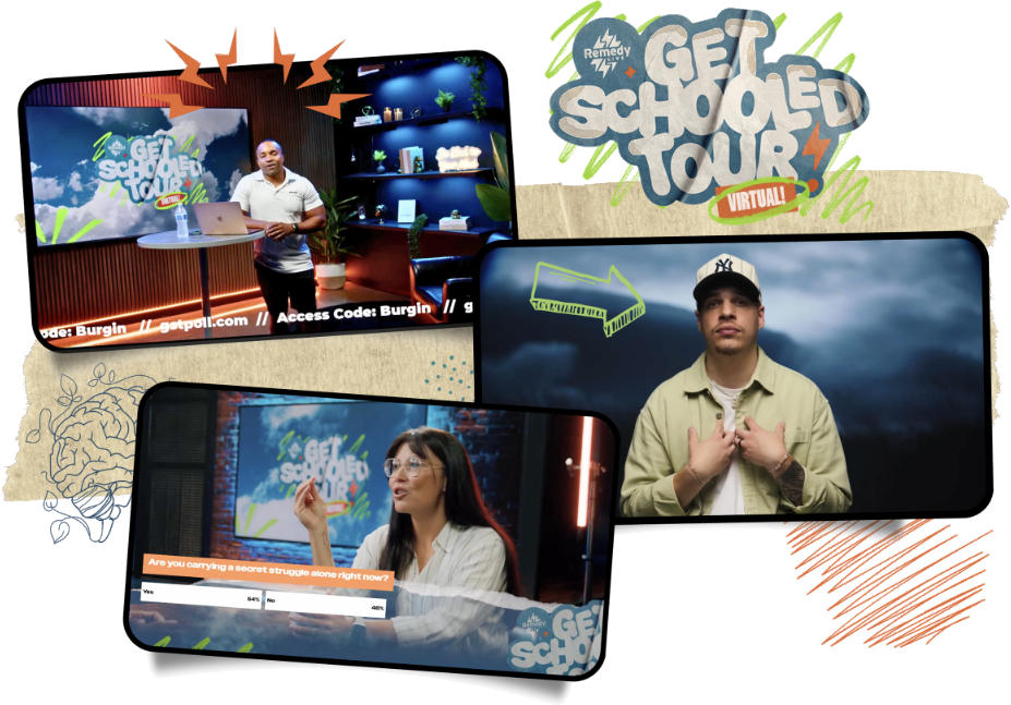 Get Schooled Tour virtual presenters and live polling