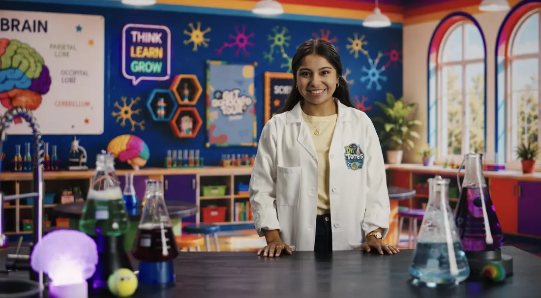 Dr. Torres in the Get Schooled Tour Jr. lab